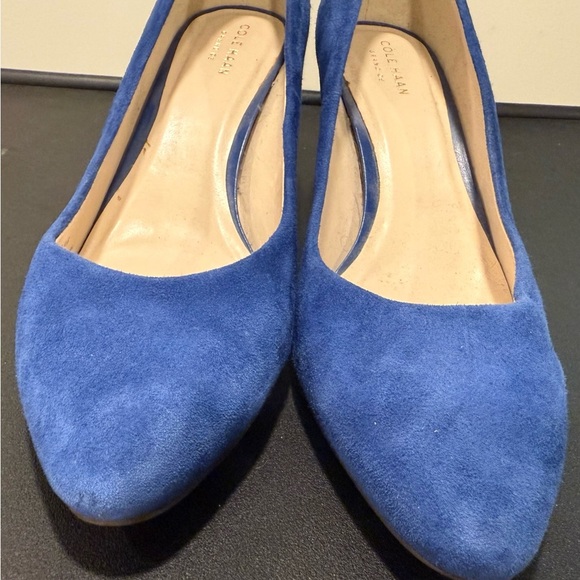 Elegant Blue Cole Haan Suede Pumps Party Wedding Guest Formal Semi Formal Chic - Picture 5 of 9